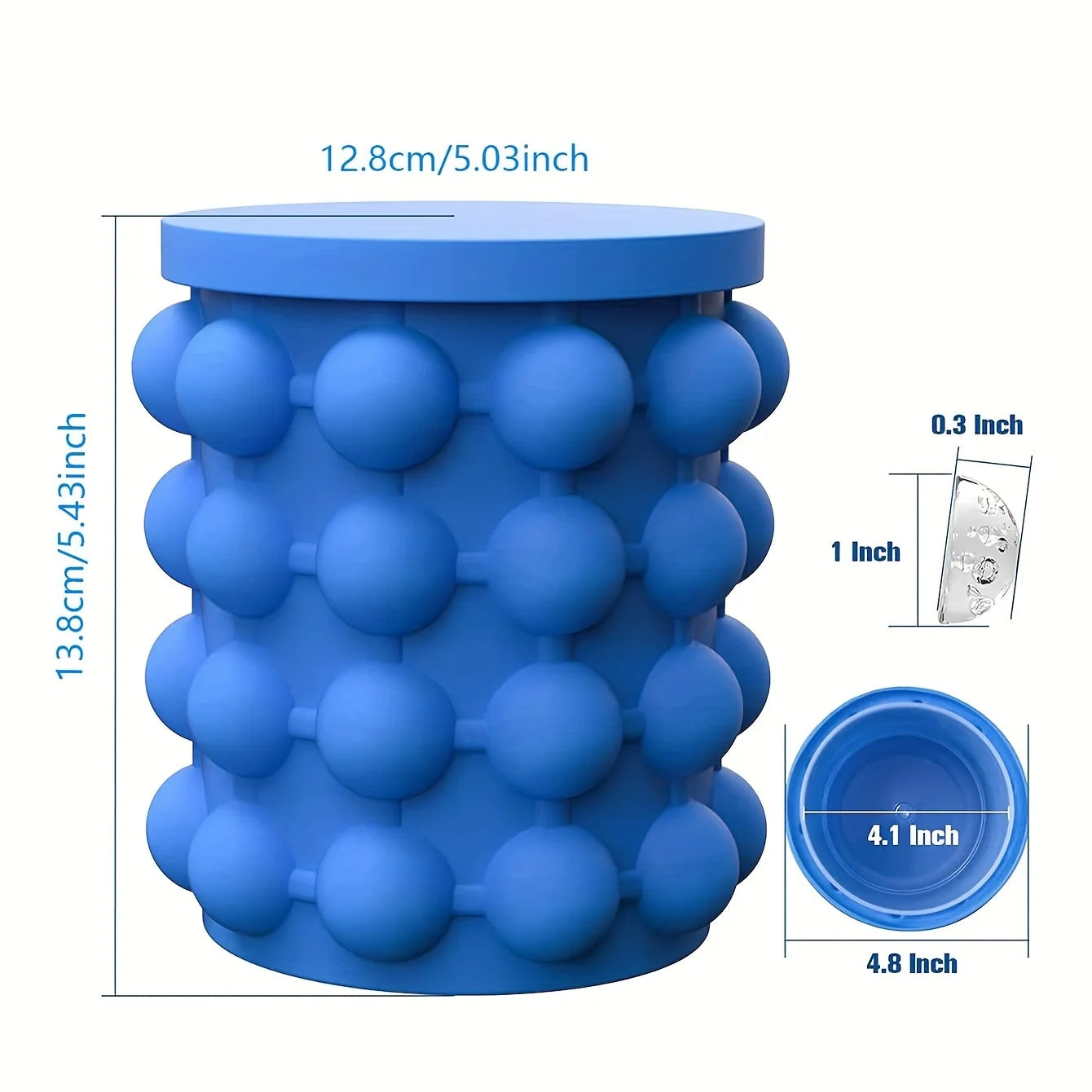 1/3Pcs Silicone Bucket Ice Cube Maker Easy Freezing & Serving Perfect for Bars Clubs Essential Tool Drinkware Kitchen Accessorie